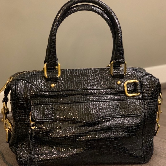 Rebecca Minkoff MAB Croc Embossed Satchel - Picture 3 of 6